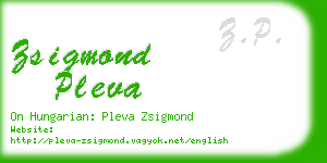 zsigmond pleva business card